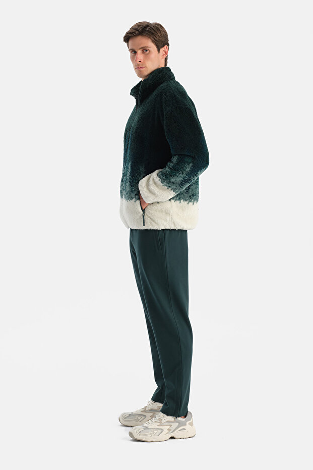 Multicolor Erkek Orman Baskılı Polar Sweatshirt - 3