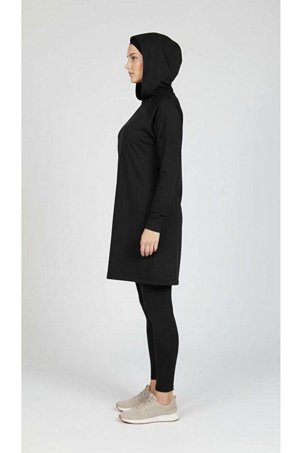 Basic Hoody - Siyah - 3