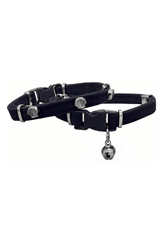 Markapet Velvet Cat Collar with Midyeli 20-32 cm Black - Sf-Kdfmdy-Syh