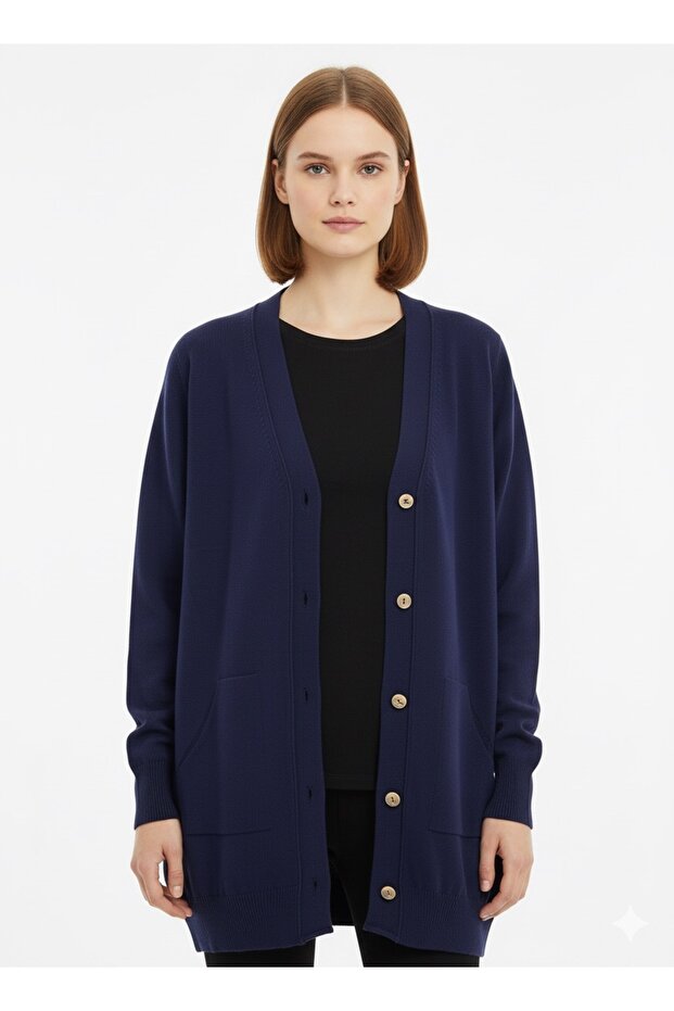 Women's Casual Cardigan with Pockets 5574