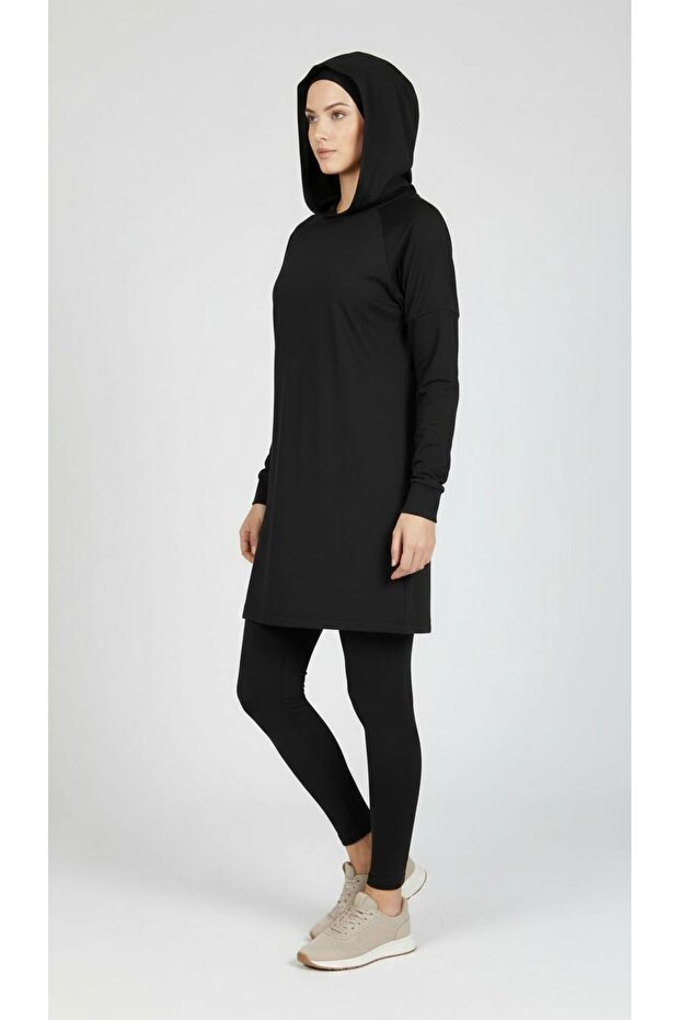 Basic Hoody - Siyah - 4