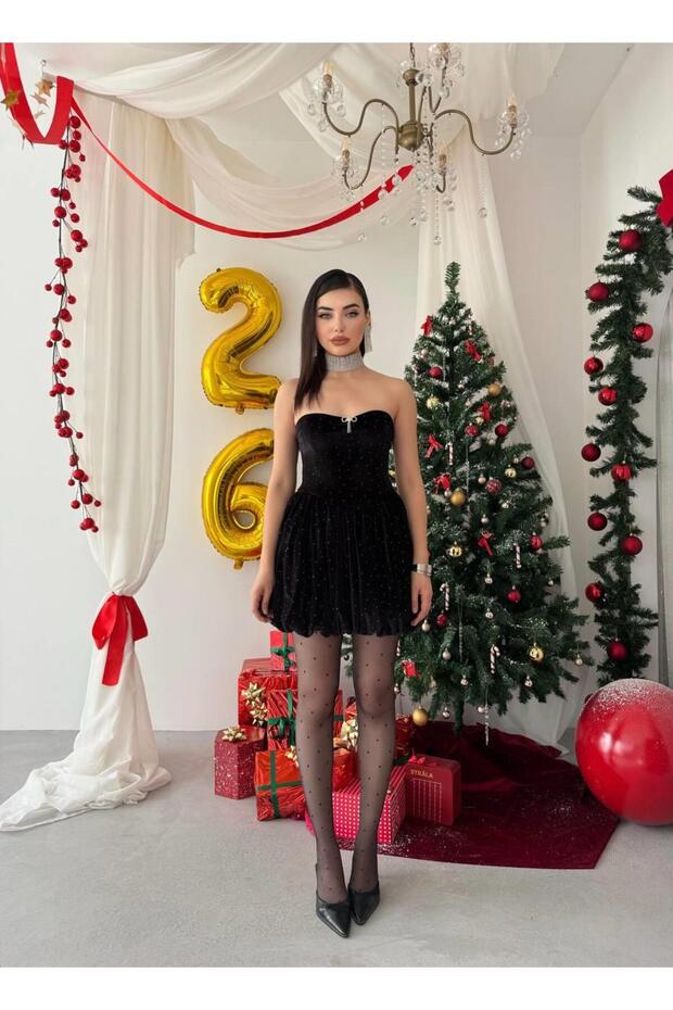 Lessi Straplez Elbise - 5