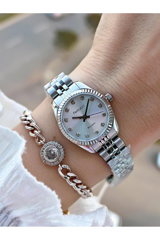 Small Vintage Case Steel Band 2 Years Warranty 3 Atm Women Wristwatch+Bracelet Fy.03630.1