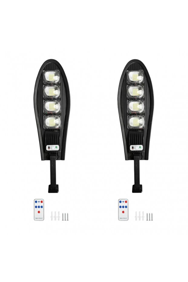 Set 1+1 Solar Lamp 168 LED, IP66, Light Sensor + Motion Sensor + Remote - 1