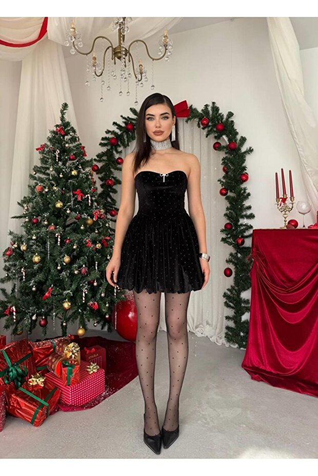 Lessi Straplez Elbise - 7