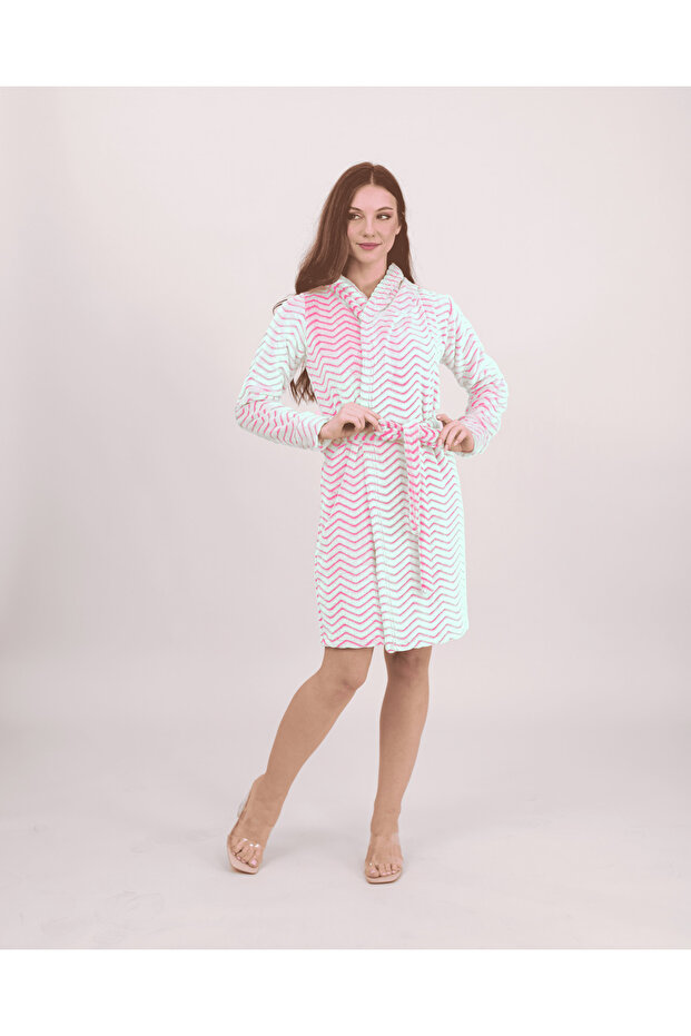 كيمونو من القطيفة بنمط متعرج - 1