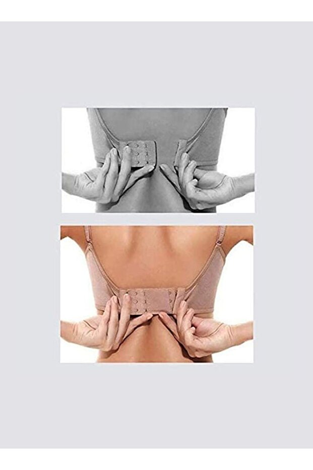3-piece elastic bra extender set consisting of 2 hooks and 3 rows - 1