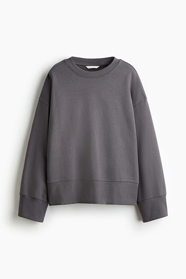 Pamuklu Oversize Sweatshirt - 1