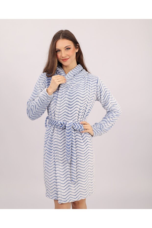 كيمونو من القطيفة بنمط متعرج - 3