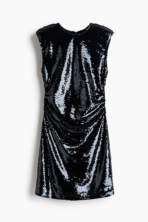 Pullu Mini Elbise - 3