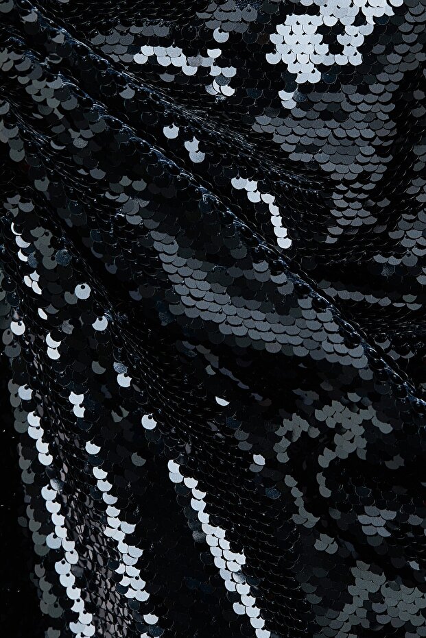 Pullu Mini Elbise - 6