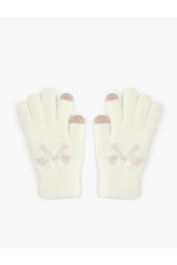 Bow Detailed Knitwear Gloves