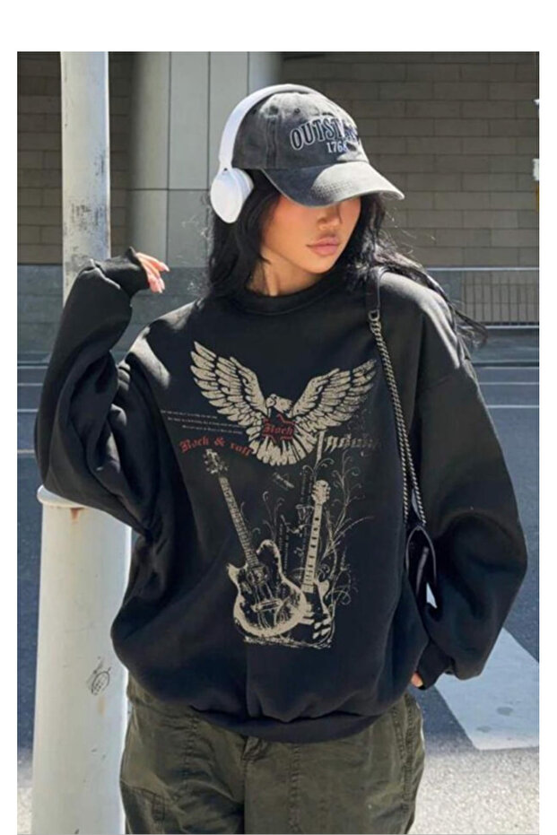 Black Eagle Rock Guitar Sweatshirt - 1