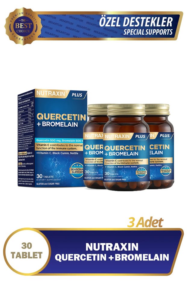 Quercetin Bromelain 30 Tablet - 3 Kutu