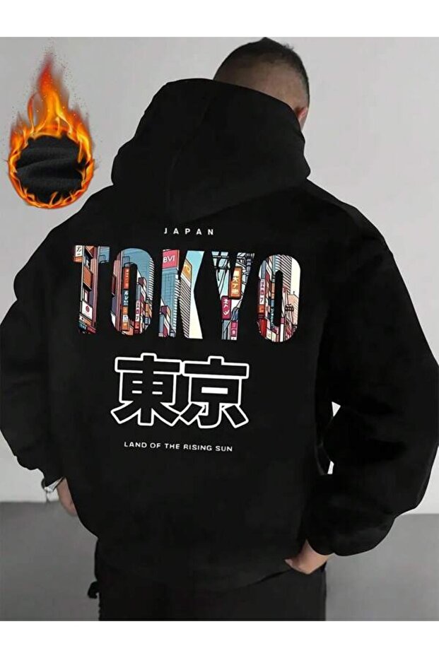 Tokyo City Themed Printed Unisex Oversized Hoodie