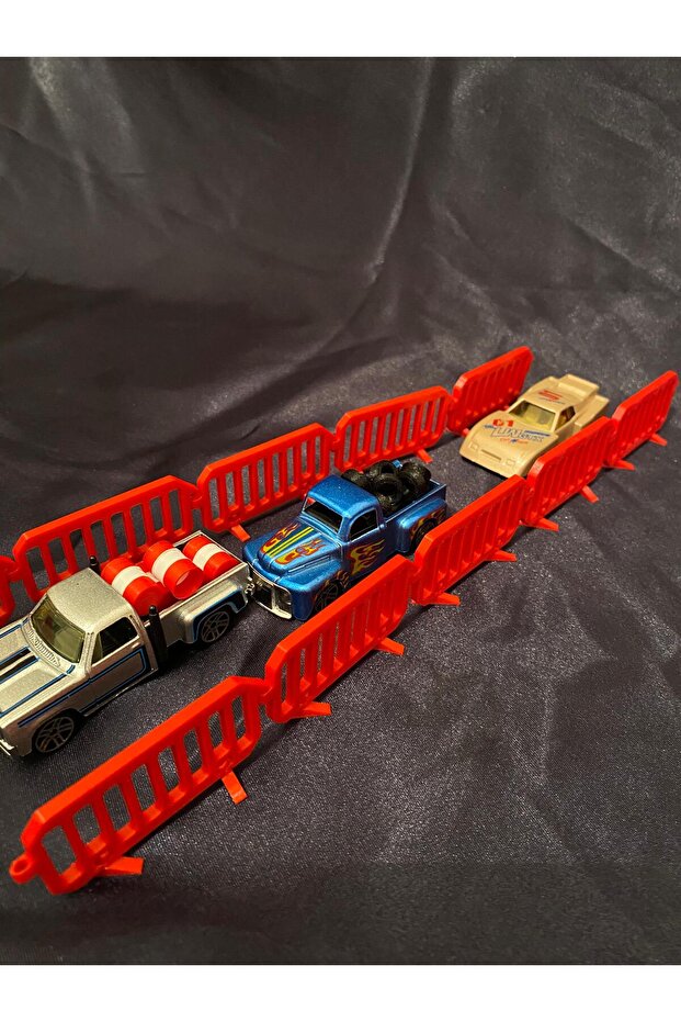 Red Toy Traffic Barrier Set of 10 – Mini Road Safety Barrier