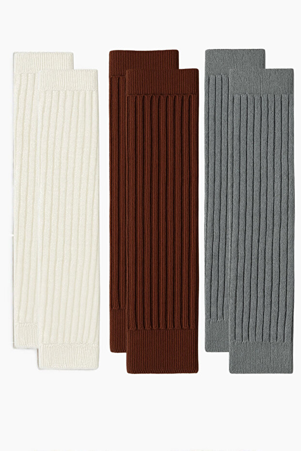 3 Basic Thick Cotton Blend Leggings - 1