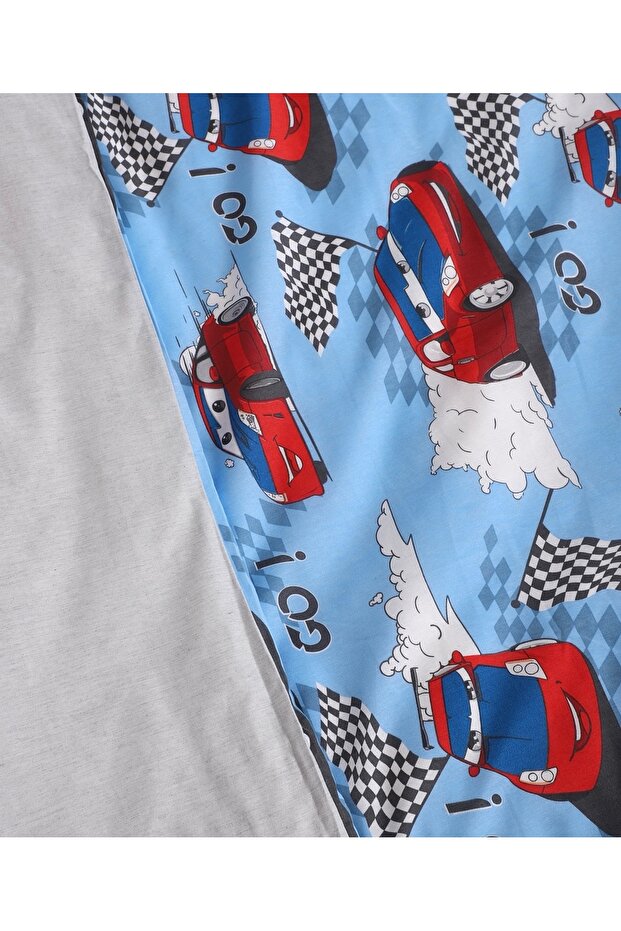 طقم غطاء لحاف فردي بنمط سيارة - 4