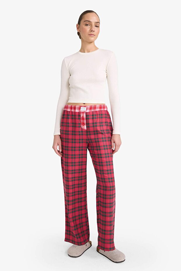 Regular Fit Flanel Kareli Pijama Altı G1604AX25WN - 2