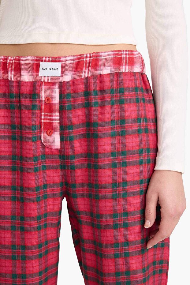 Regular Fit Flanel Kareli Pijama Altı G1604AX25WN - 4