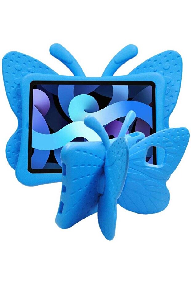 Butterfly EVA Kickstand Rugged Shockproof Case for iPad Pro 11 (2024) - Blue