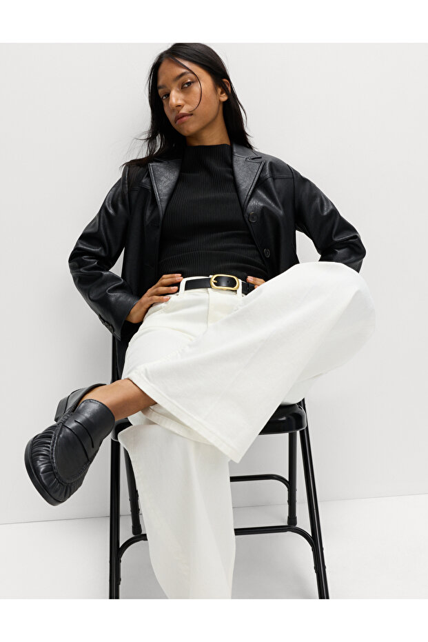 Pliseli Yuvarlak Yaka Bluz - 4