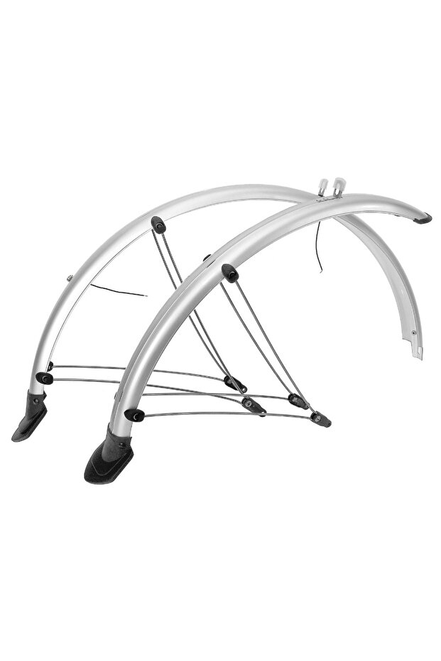 28/29" Flexible Silver Mudguard Set. - 1