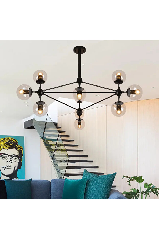 Creative Glass Ball Molecular Chandelier