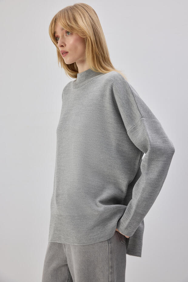 DİK YAKA BASIC TRİKO KAZAK - 5