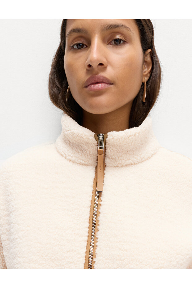 Peluş Fermuarlı Sweatshirt - 5