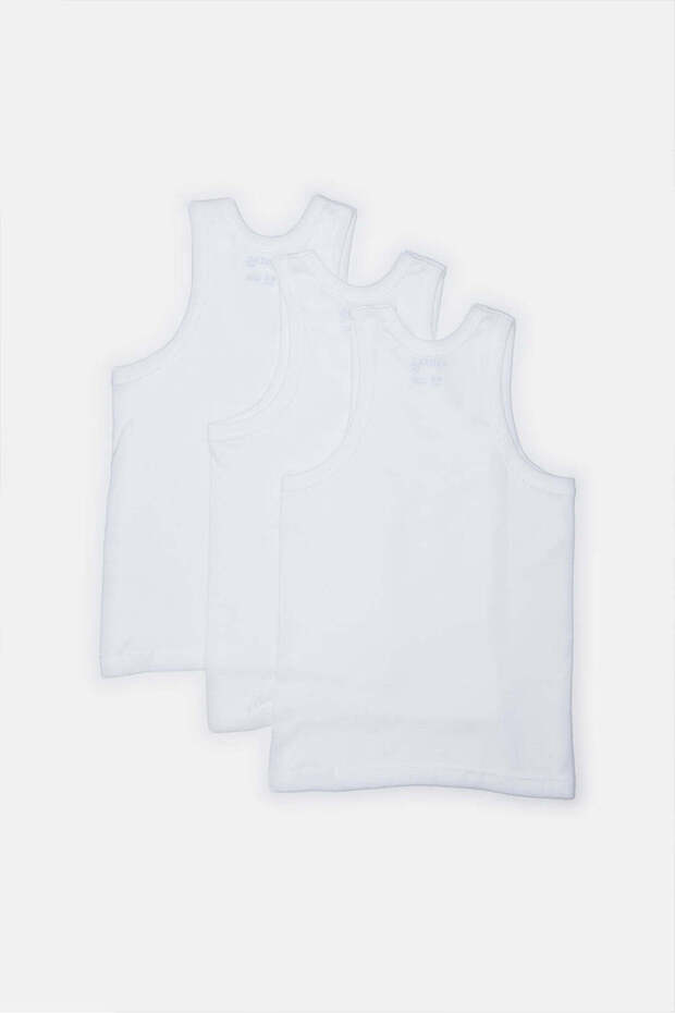 سترة أساسية بيضاء مكونة من 3 قطع - 1