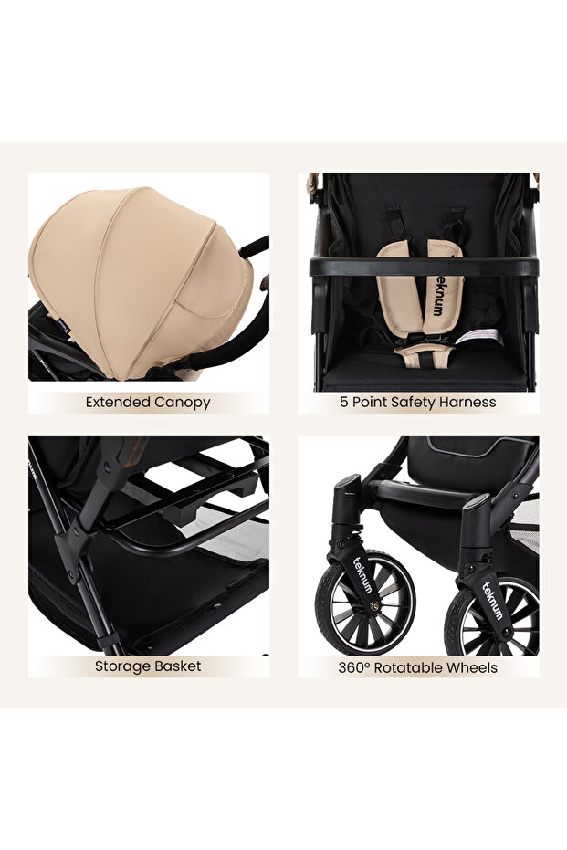 عربة الأطفال فلاي لايت - عاجي - 4