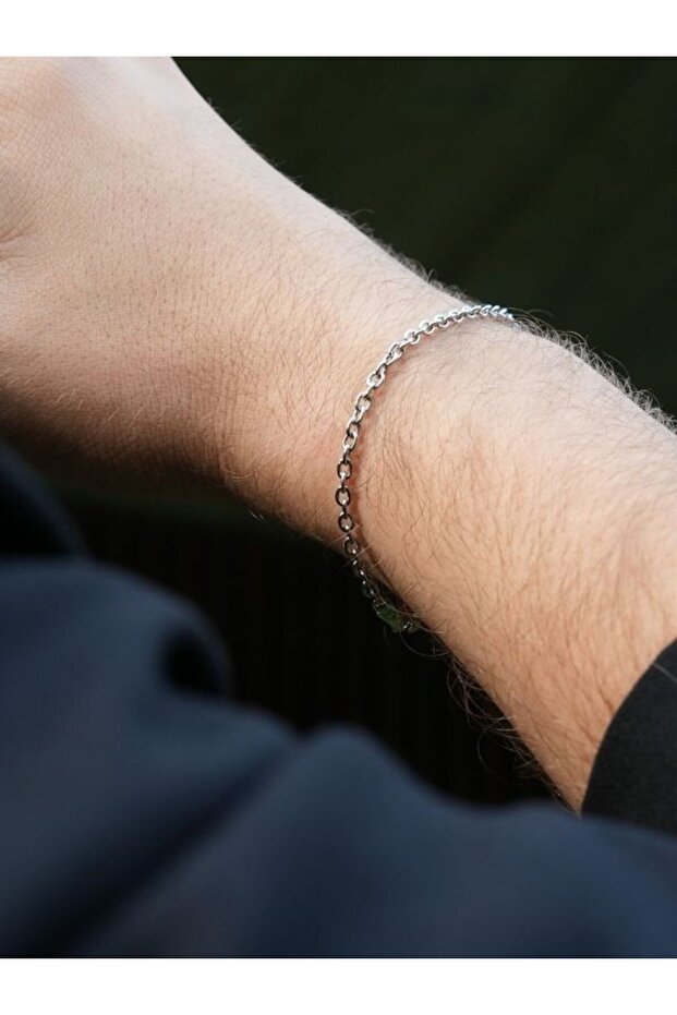 Gümüş Kaplama Cable Bileklik - 5