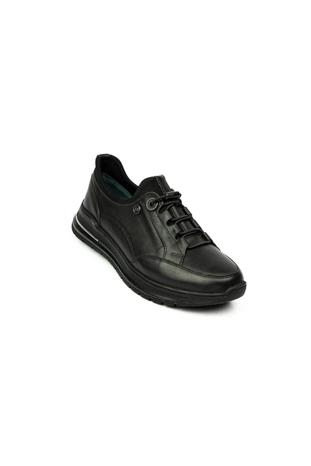 016 Black Leather Casual Women's Shoes