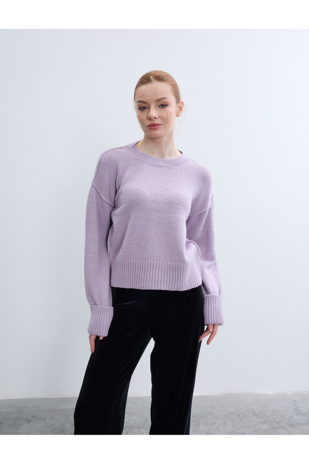 سترة أساسية بياقة الدراجة - 4