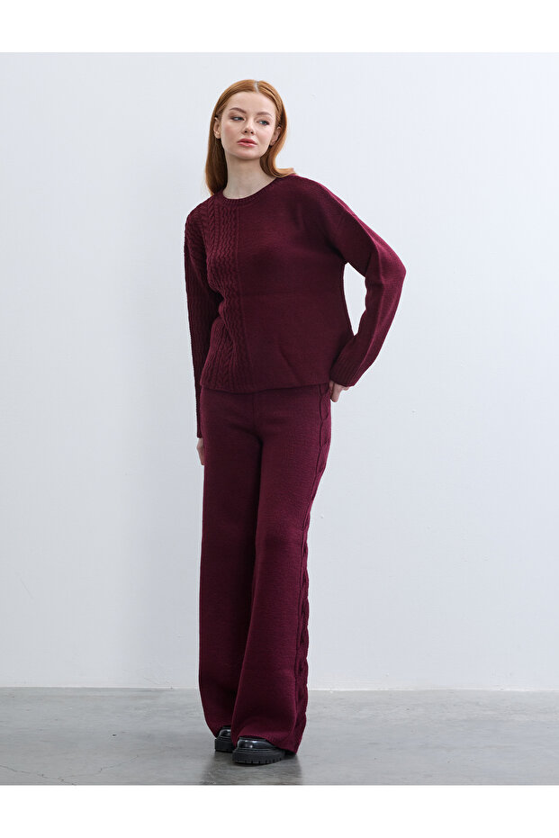 Sac Orgu Patterned Circular Neck Sweater - 3