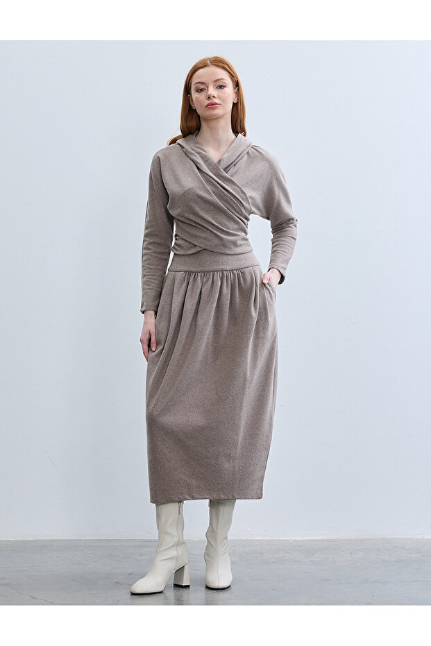 FUSTA ORME DE LUNGIME MIDI CU FORMA DE VAZO - 2