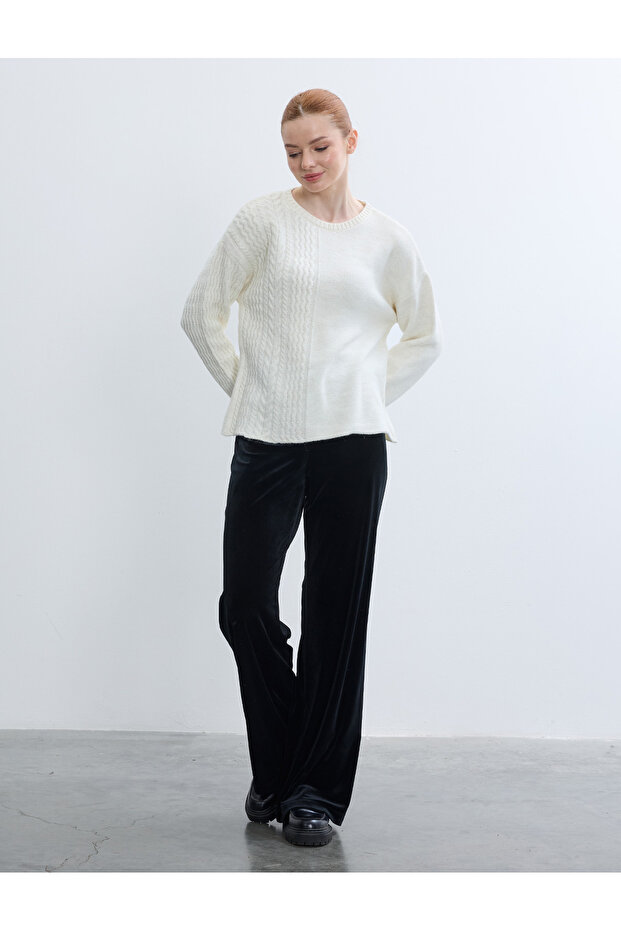 Sac Orgu Patterned Circular Neck Sweater - 2