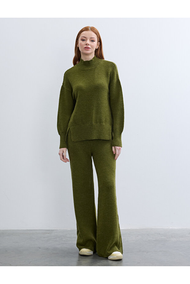 PULOVER basic CU GÂRĂ DE PESCAȚE CU DETALII - 1