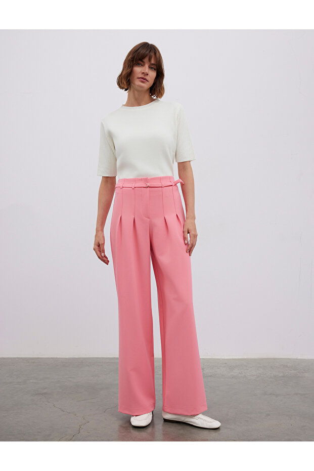 بنطلون واسع بقصة مطوية مزدوجة - 2