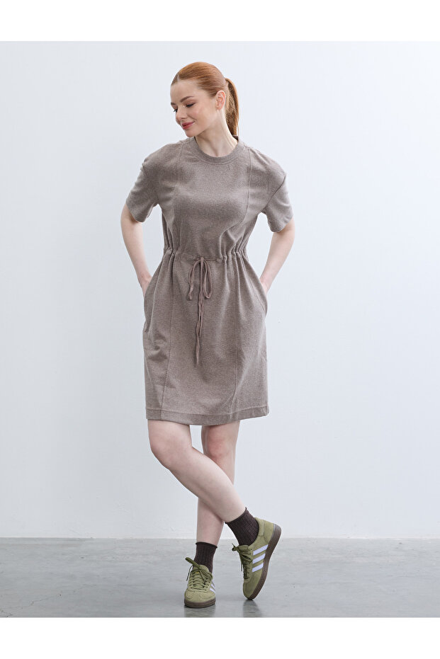 Мини рокля Orme с колан - 2