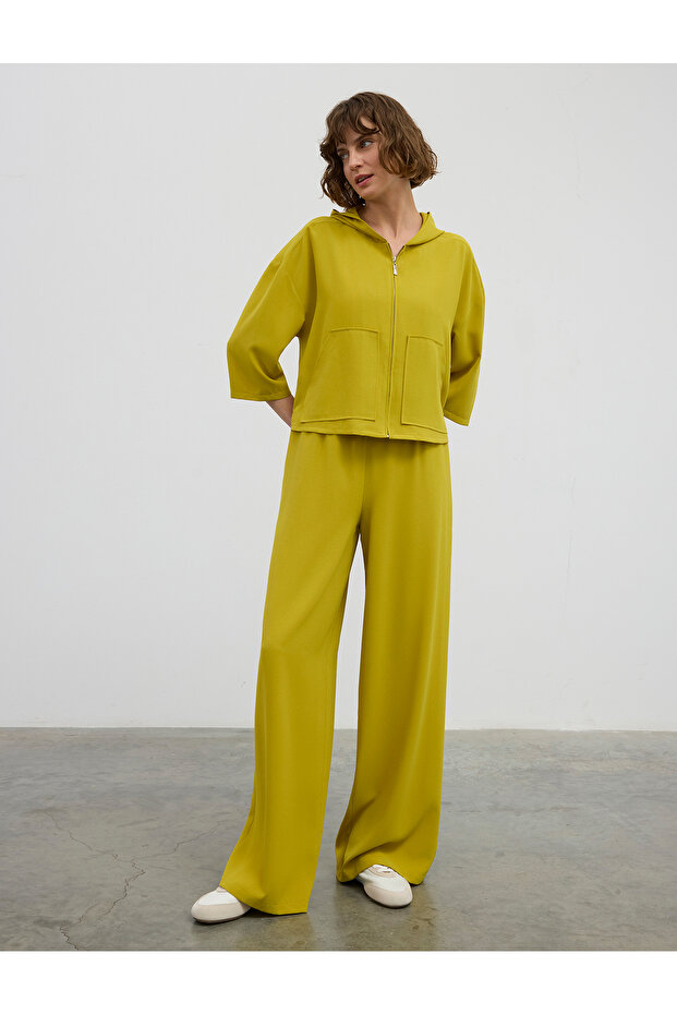 Jachetă bomber cu glugă și fermoar - 1