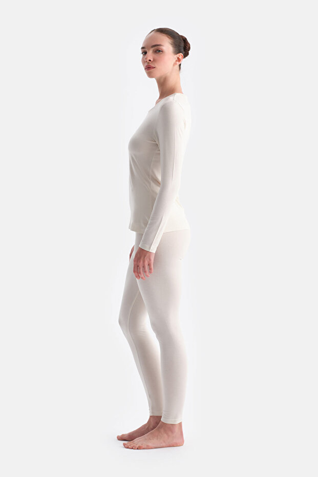 Ekru Kadın Termal Tek Alt - 3