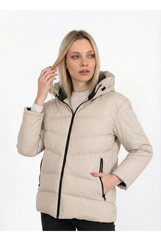 Women's Hooded Puffer Jacket | Winter, Warm, Waterproof