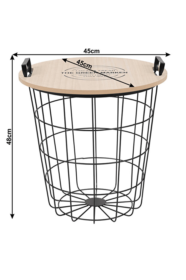 Side table, model /black, NANDO - 7