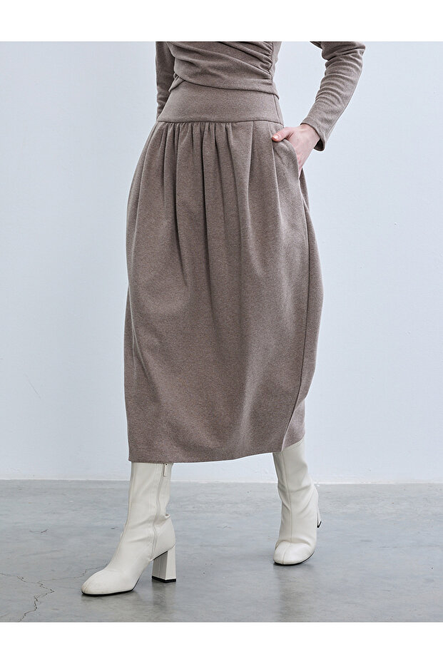 FUSTA ORME DE LUNGIME MIDI CU FORMA DE VAZO - 4