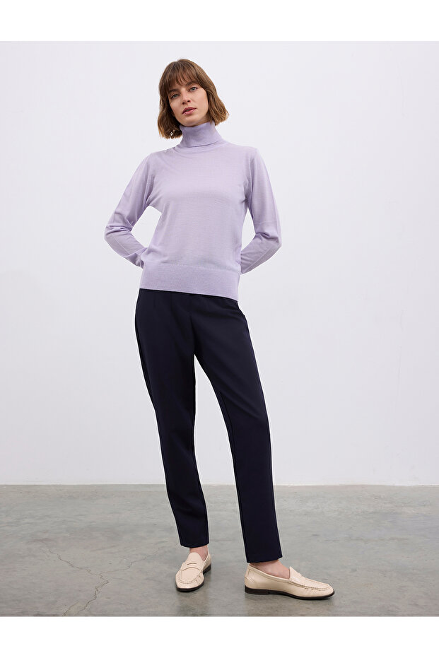 Fisherman Collar Oversized -Basic Sweater - 1