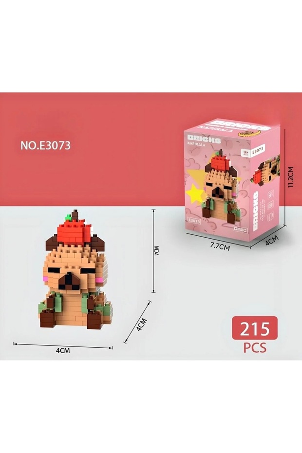 Rastgele Model Bricks Capybara Yapı Oyuncak – Mini Bricks Yapı Oyuncağı - 4