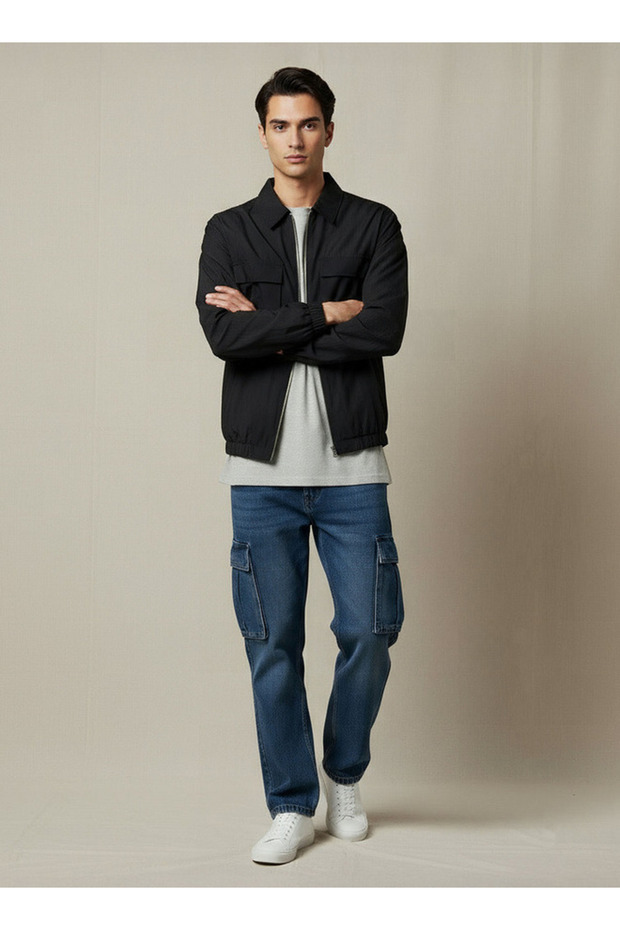 جاكيت بومبر رجالي بقصّة عادية وسحّاب - 2