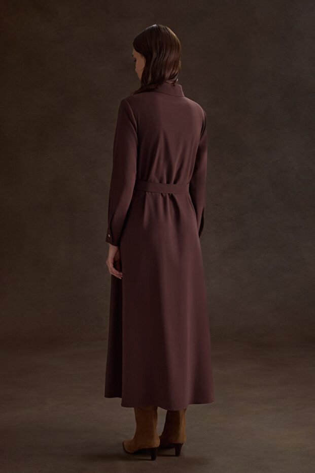 Metal Tokalı Modal Elbise - 4